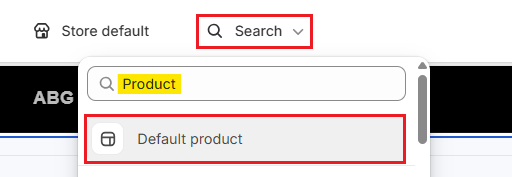 Shopify Admin Theme Editor-Go to the Product Page Screenshot of Shopify Admin Theme Editor-Go to the Product Page