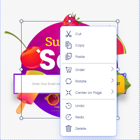 Bevy Builder Context Menu Screenshot of Context Menu