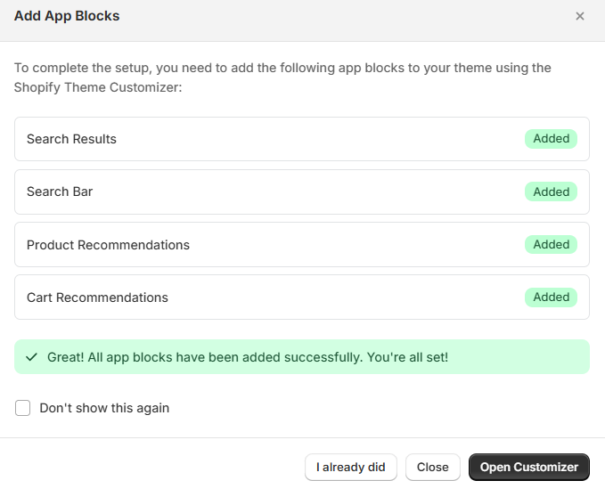 Surge Dashboard App Blocks Screenshot of Surge Dashboard App Blocks