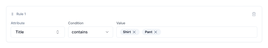 Screenshot of Price Rules-Rule Builder