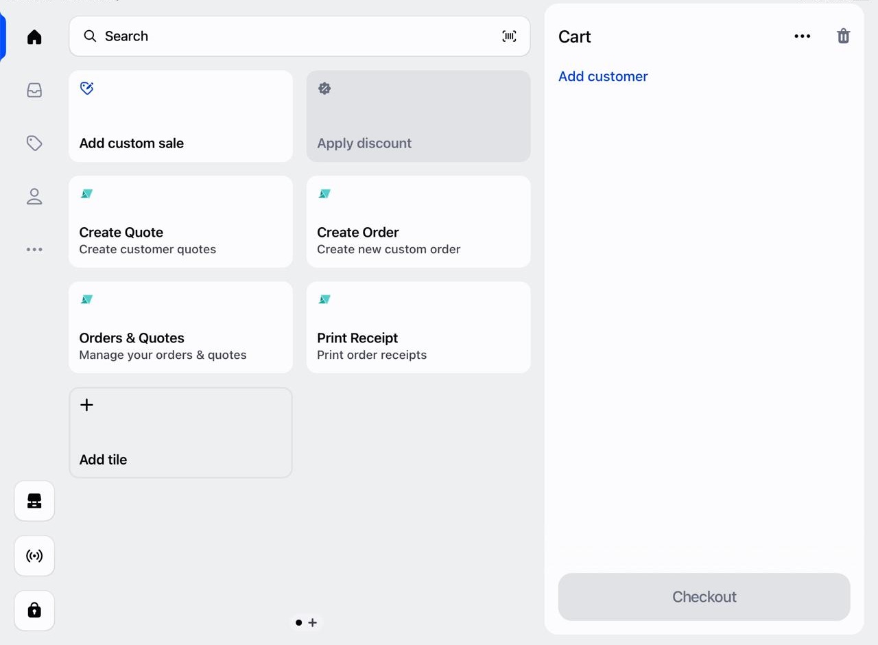 Screenshot of OrderPilot Tiles on POS App