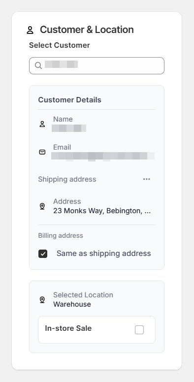 OrderPilot Create Quote-Configure Customer, Location, and Pickup Screenshot of OrderPilot Create Quote-Configure Customer, Location, and Pickup