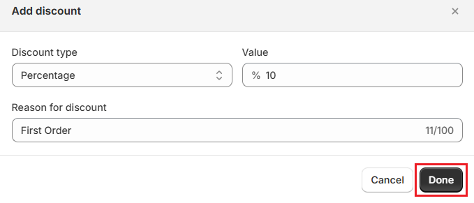 OrderPilot Create Quote-Add Discount Details Screenshot of OrderPilot Create Quote-Add Discount Details