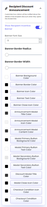 Recipient Discount Announcement