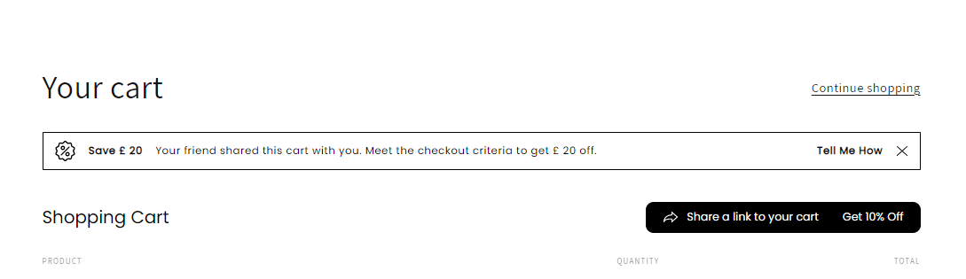 Screenshot of Recipient Incentive Banner