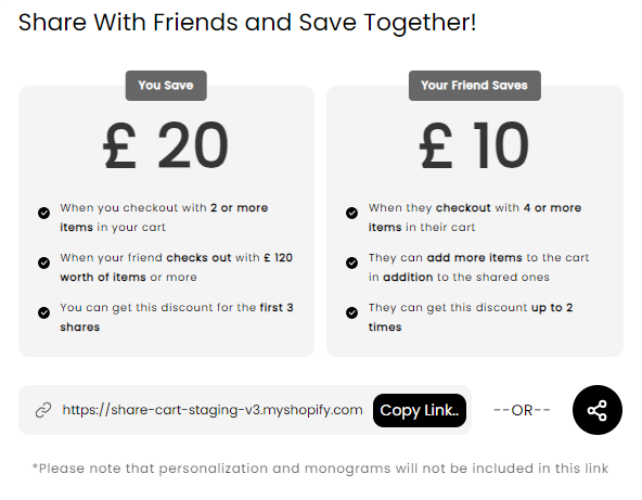 Screenshot of Referrer Incentive Banner