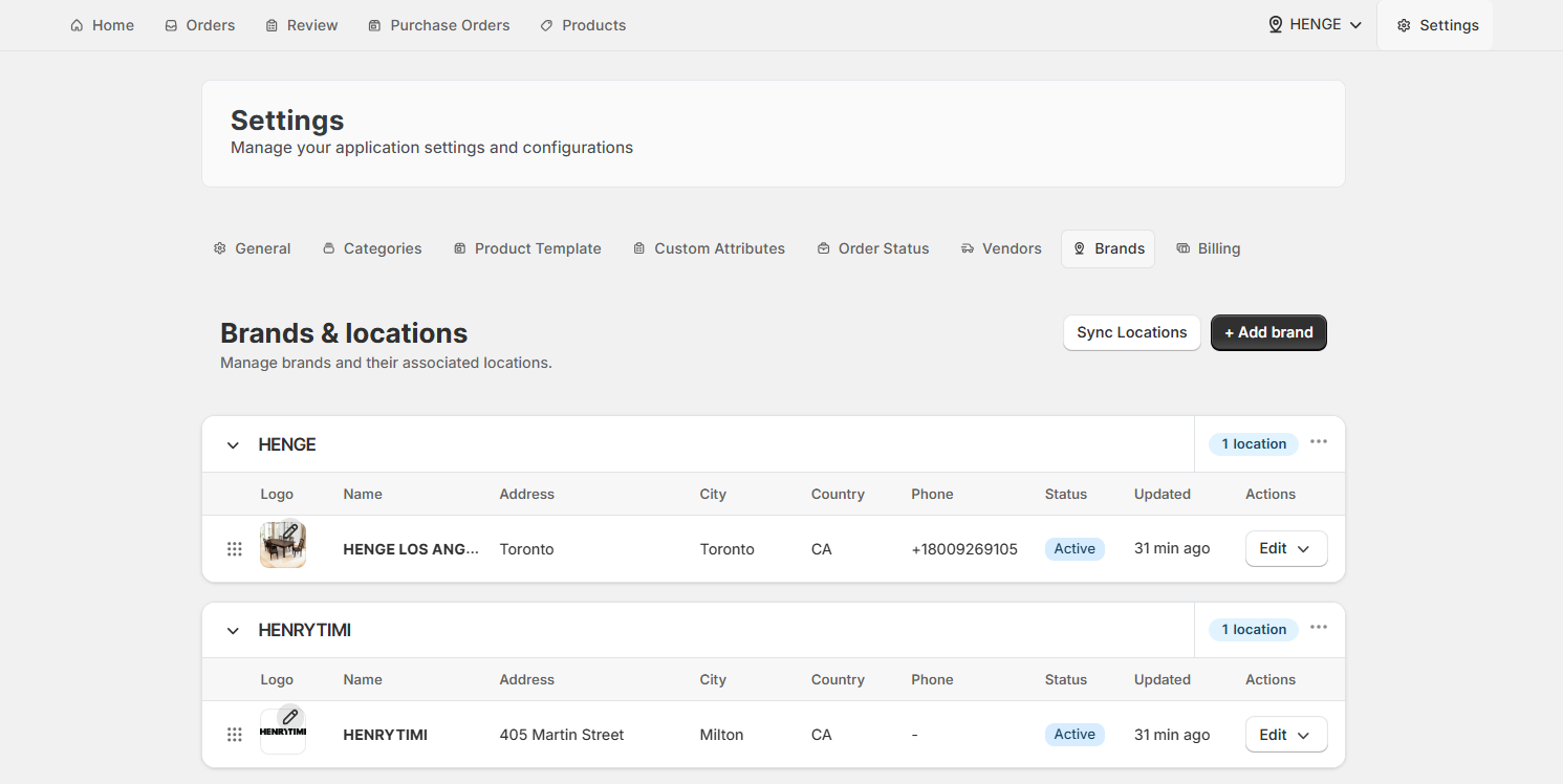 Screenshot of OrderPilot Grouping On-Brands