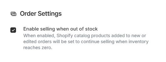Screenshot of OrderPilot General-Order Settings