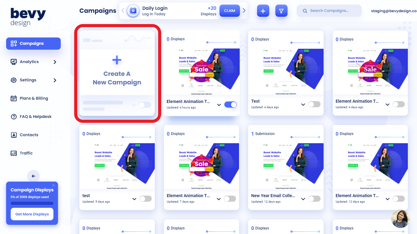 Enter Smart Setup screenshot of Bevy Design's Template Gallery