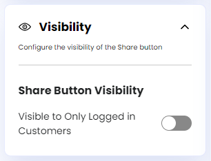 Screenshot of Share Button Visibility-OFF